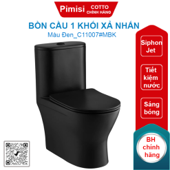 Bồn cầu COTTO C11007#MBK 1 khối xả nhấn màu đen