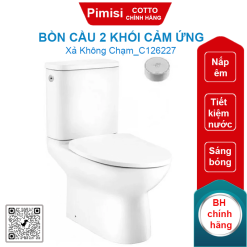 Bồn cầu COTTO C126227 2 khối cảm ứng không chạm