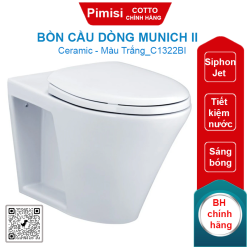 Bồn cầu COTTO C1322BI 2 khối Munich II dùng van xả trực tiếp