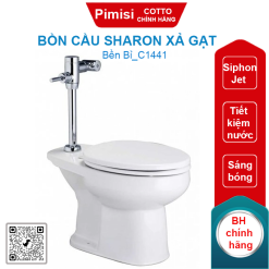 Bồn cầu COTTO C1441 2 khối Sharon cầu cụt xả van nắp thường