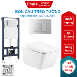 Bồn cầu COTTO SC19337(F) treo tường thoát ngang