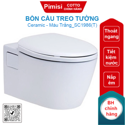 Bồn cầu COTTO SC1986(T) treo tường thoát ngang tâm 225mm