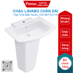 Chậu lavabo COTTO C01467/C4116 Hercules chân dài