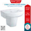 Chậu lavabo COTTO C01517/C4250 Tetragon chân ngắn