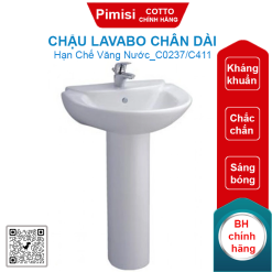 Chậu lavabo COTTO C0237/C411 Sasha chân dài