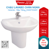 Chậu lavabo COTTO C0237/C4201 chân ngắn