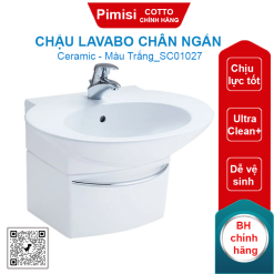 Chậu lavabo COTTO SC01027 Charisma chân ngắn
