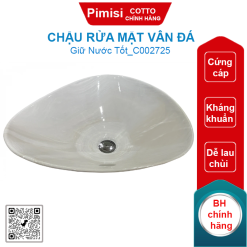 Chậu rửa mặt COTTO C002725 đặt bàn vân đá
