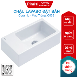 Chậu rửa mặt COTTO C0031 đặt bàn Simply Modish