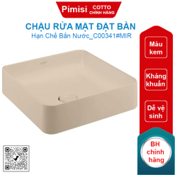 Chậu rửa mặt COTTO C00341#MIR đặt bàn màu kem