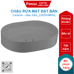 Chậu rửa mặt COTTO C00343#MSL đặt bàn màu xám