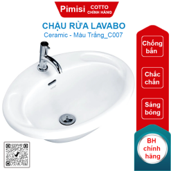 Chậu rửa mặt COTTO C007 âm bàn dương vành