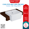 Chậu rửa mặt COTTO C02217 bán âm bàn
