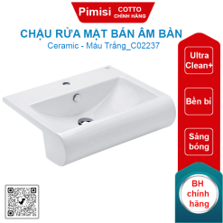 Chậu rửa mặt COTTO C02237 Riviera bán âm bàn