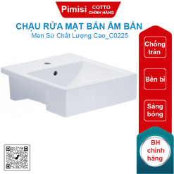 Chậu rửa mặt COTTO C0225 Kate bán âm bàn