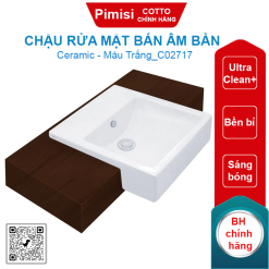 Chậu rửa mặt COTTO C02717 Parvis bán âm bàn