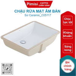 Chậu rửa mặt COTTO C05117 Fresia II âm bàn