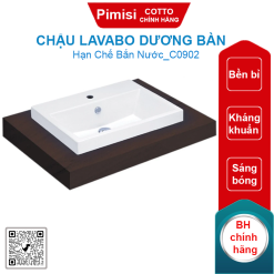 Chậu rửa mặt COTTO C0902 dương bàn Quado