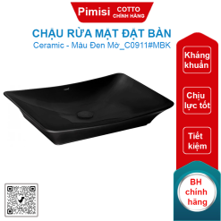 Chậu rửa mặt COTTO C0911#MBK đặt bàn Thantara màu đen