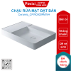 Chậu rửa mặt COTTO CPW0500#MWH đặt bàn 750x500 mm Quil
