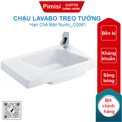 Chậu rửa mặt treo tường COTTO C0061 Parvis