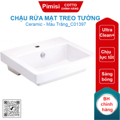 Chậu rửa mặt treo tường COTTO C01397 Quado