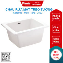 Chậu rửa mặt treo tường COTTO C5201 dịch vụ