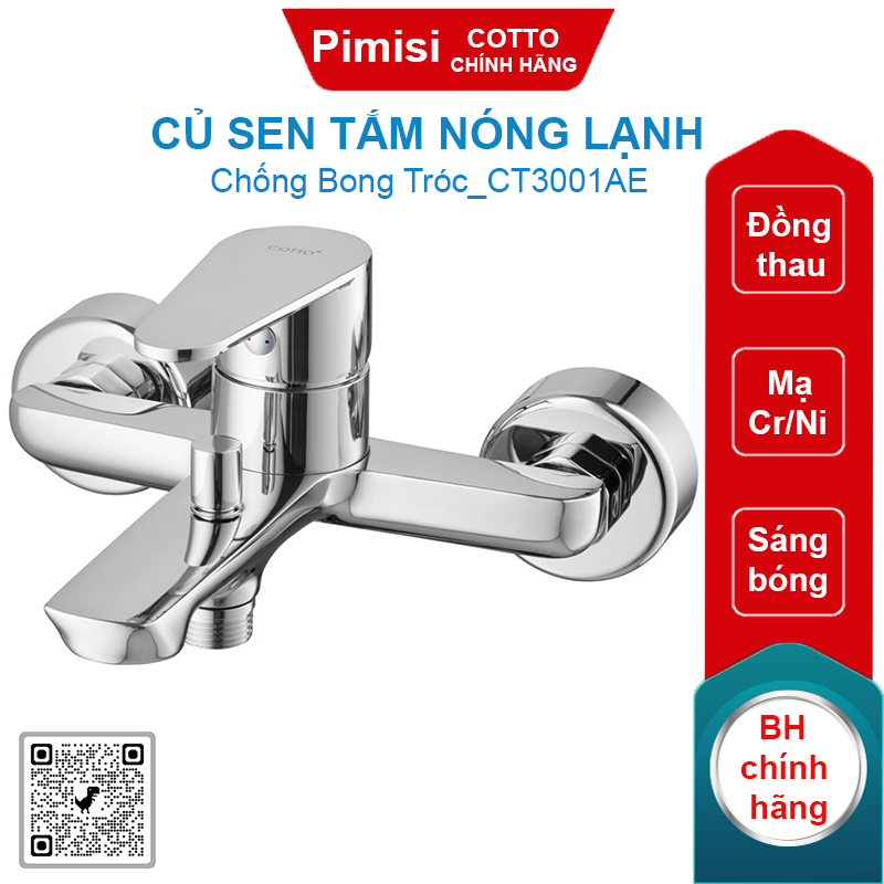 Củ sen tắm COTTO CT3001AE nóng lạnh