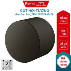 Cút nối tường TOTO TBW07020A#MBL màu đen mờ
