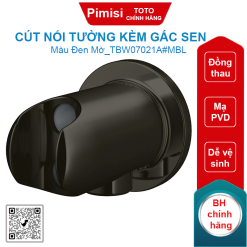 Cút nối tường TOTO TBW07021A#MBL kèm gác sen màu đen mờ