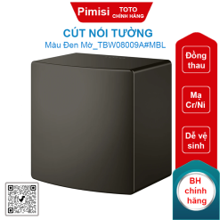Cút nối tường TOTO TBW08009A#MBL màu đen mờ