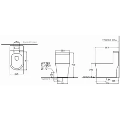 Alternative view of Bồn cầu COTTO C100018HOS 1 khối xả nhấn