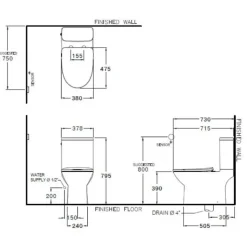 Alternative view of Bồn cầu COTTO C126227 2 khối cảm ứng không chạm