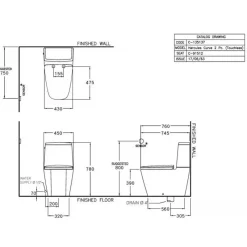 Alternative view of Bồn cầu COTTO C135137 2 khối cảm ứng không chạm