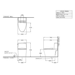 Alternative view of Bồn cầu COTTO C13537 2 khối Riviera Pro xả gạt