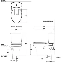 Alternative view of Bồn cầu COTTO C1389 2 khối xả nhấn
