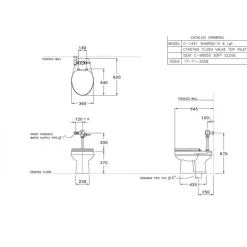 Alternative view of Bồn cầu COTTO C1441 Sharon cầu cụt xả van nắp thường