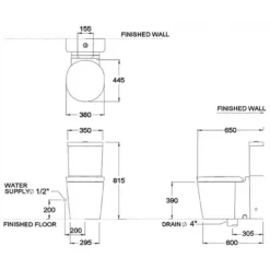 Alternative view of Bồn cầu COTTO C17177 2 khối Olix xả nhấn
