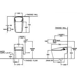 Alternative view of Bồn cầu thông minh COTTO C10237 Tunio RX