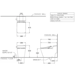 Alternative view of Bàn cầu COTTO C103247(CV8) nắp điện tử