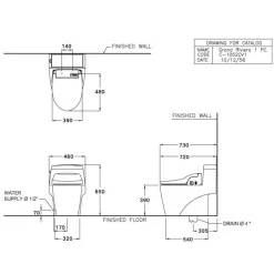 Alternative view of Bàn cầu COTTO C10527(CV1) nắp điện tử