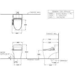 Alternative view of Bàn cầu COTTO C10527(CV3) nắp điện tử