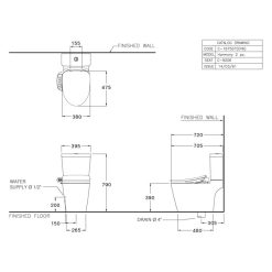 Alternative view of Bàn cầu COTTO C110507(CV7) nắp điện tử