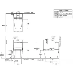 Alternative view of Bàn cầu COTTO C135127(CV9) nắp điện tử