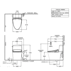 Alternative view of Bàn cầu COTTO C13547(CV10) nắp điện tử