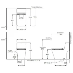 Alternative view of Bồn cầu COTTO C103257 1 khối cảm ứng không chạm SINGLE FLUSH
