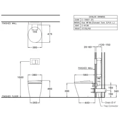 Alternative view of Bồn cầu COTTO SC19507(F) đặt sàn thoát ngang 190mm
