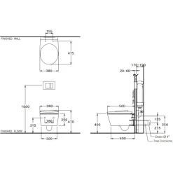 Alternative view of Bồn cầu COTTO SC19517(F) treo tường Simply Modish