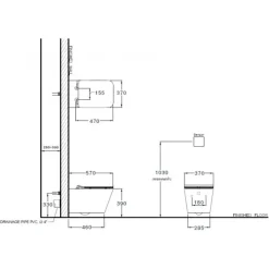 Alternative view of Bồn cầu COTTO SC197627(T) treo tường