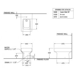 Alternative view of Bồn cầu COTTO SC198517(F) treo tường